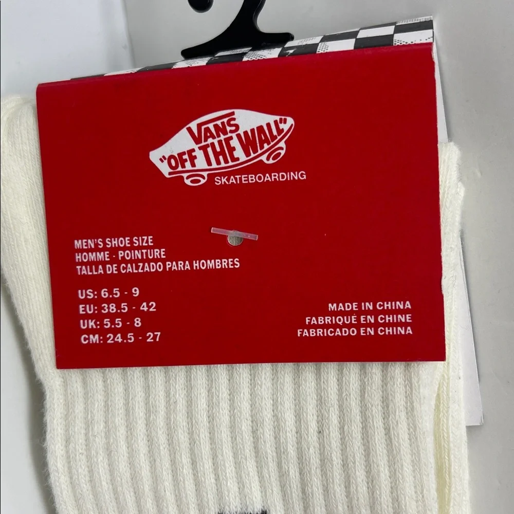Vans Designer Logo Sport Skater Surfer Crew Cut Socks Vans Skate Clay (1 pair)
